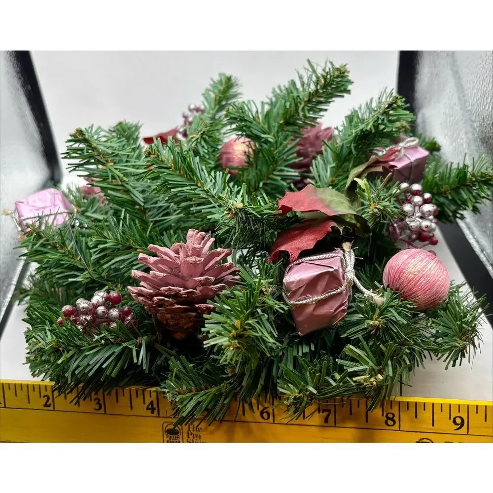 Christmas Candle Ring Centerpiece Wreath set of 2
